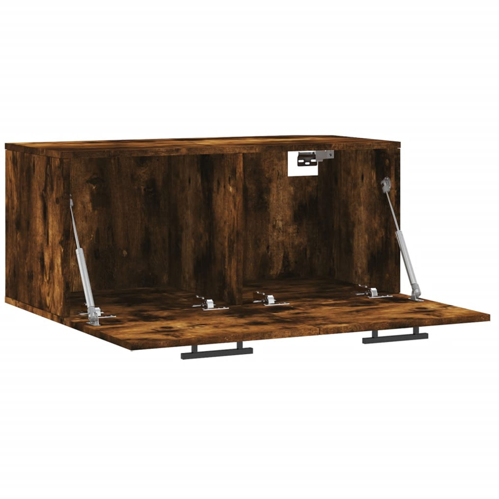 vidaXL 2 Door Smoked Oak Wall Cabinet Image 6