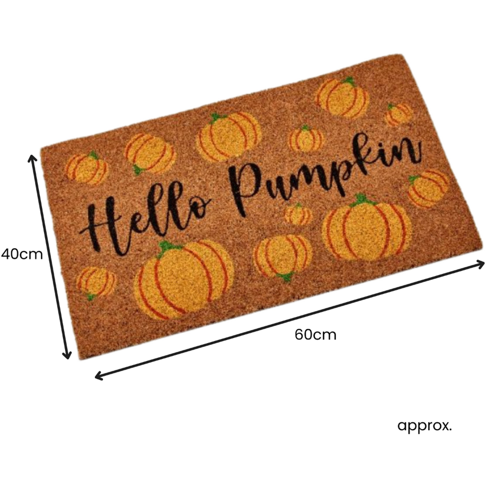 Garden Mile Hello Pumpkin Non Slip Door Mat Image 3