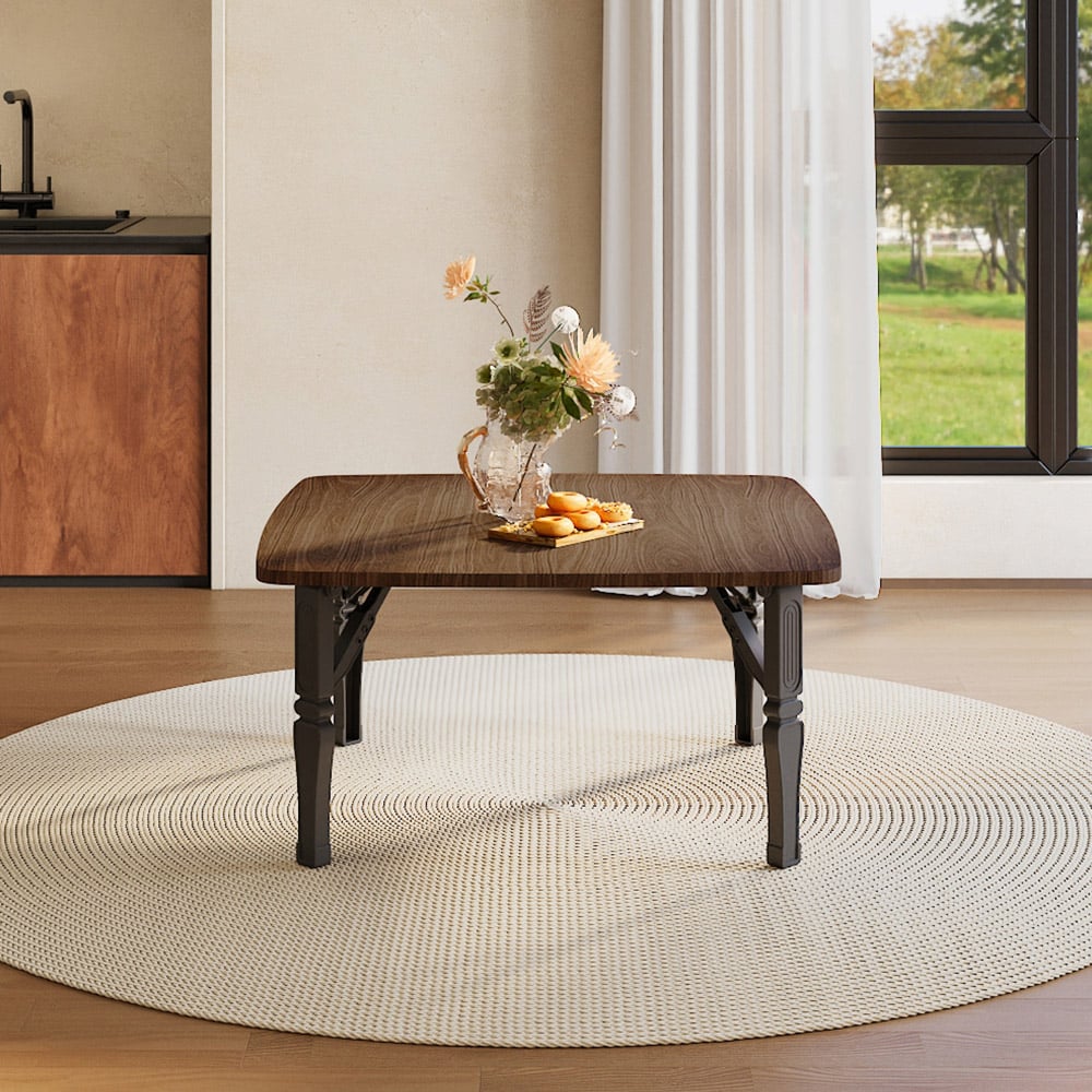 Living and Home Brown Foldable Coffee Table Image 5
