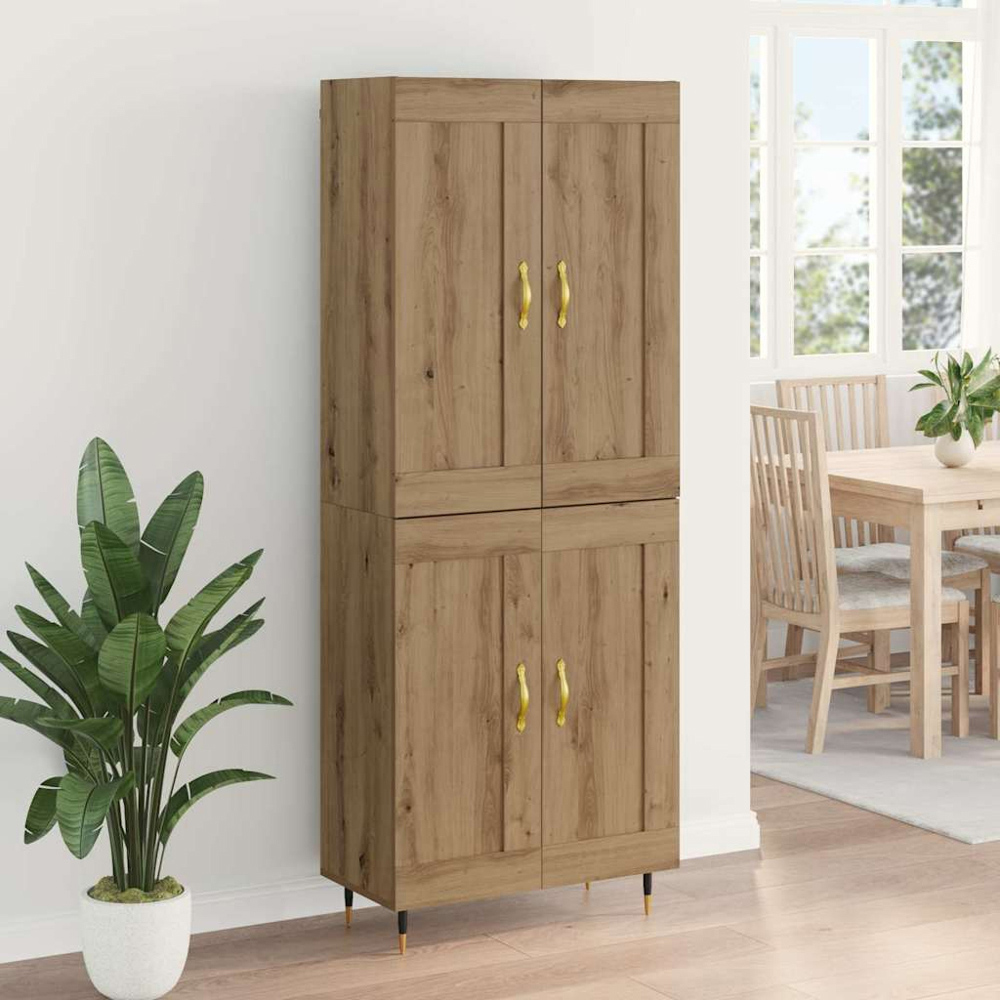 vidaXL 2 Door Artisan Oak Highboard Image 9