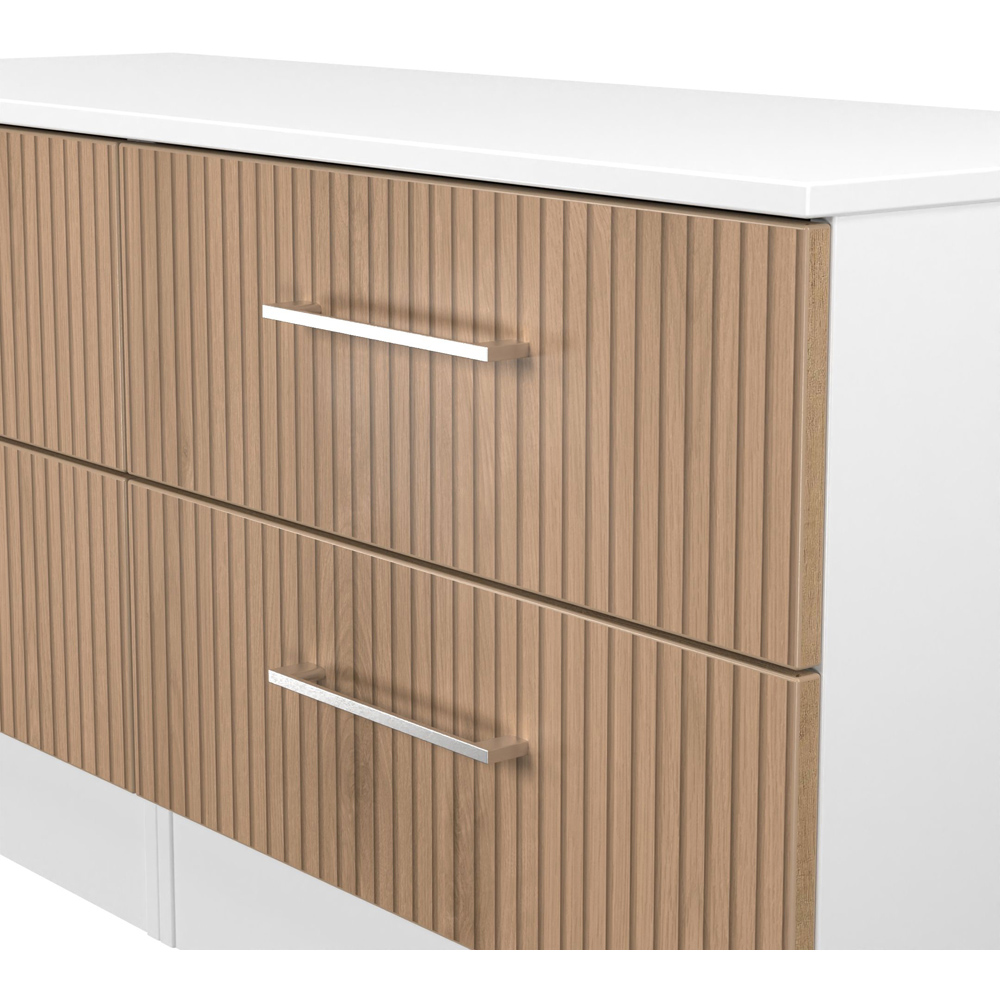 Crowndale Worcester 4 Drawer Slatt Effect and White Bed Box Ready Assembled Image 6