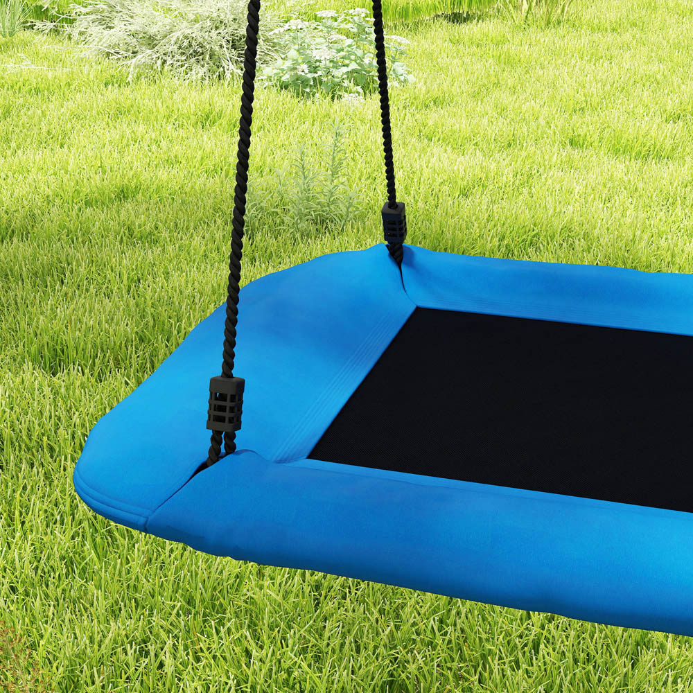 AIYAPLAY Kids Blue Nest Swing with Adjustable Ropes 148 x77cm Image 3