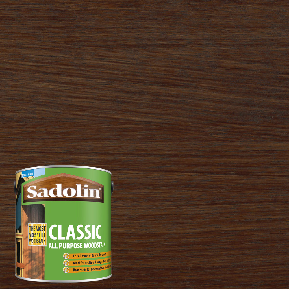 Sadolin Classic Jacobean Walnut All Purpose Matt Finish Woodstain 1L Image 4