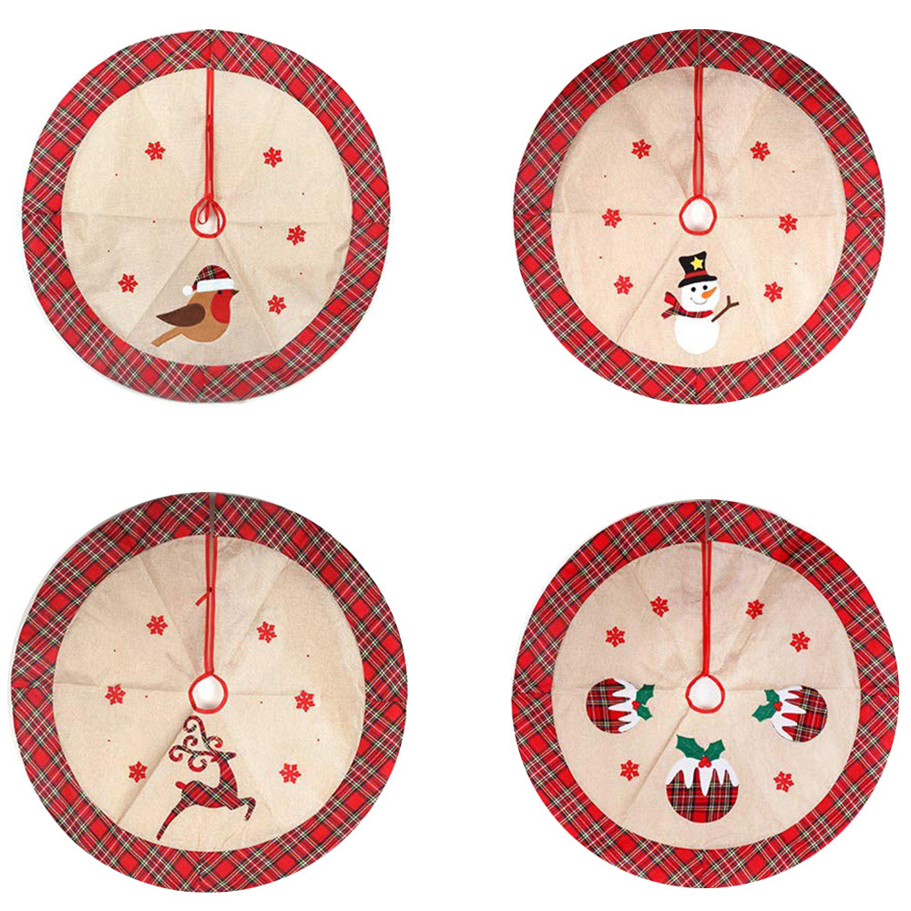 Shatchi Pudding Christmas Tree Skirt 4 Pack Image 1