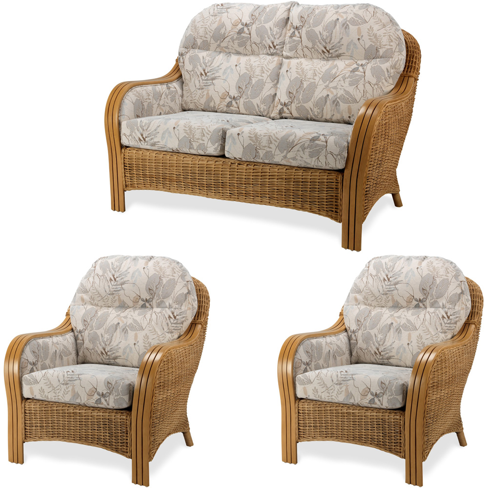 Desser Centurion 4 Seater Leafy Natural Rattan Sofa Set Image 2