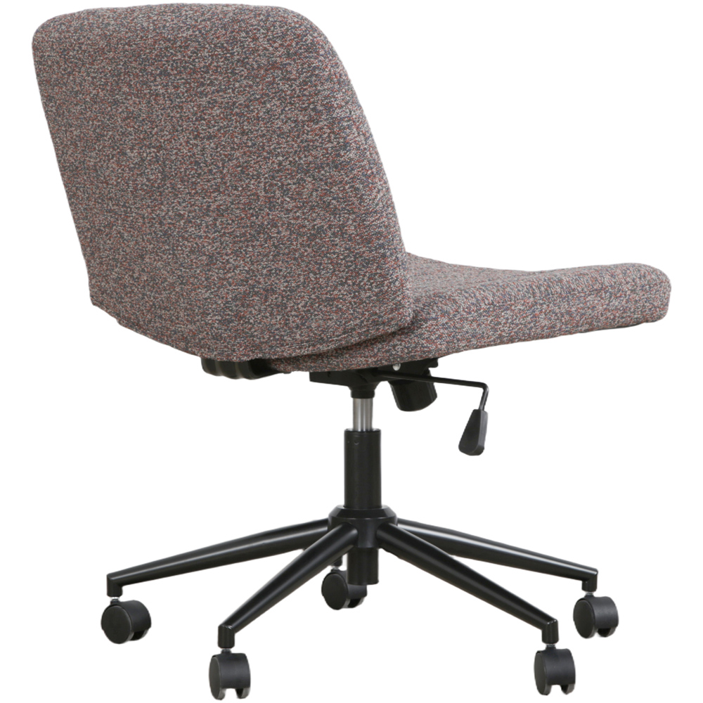 HGD BAO BUN Reddish Brown Tweed Fabric Height Adjustable Swivel Office Chair Image 3