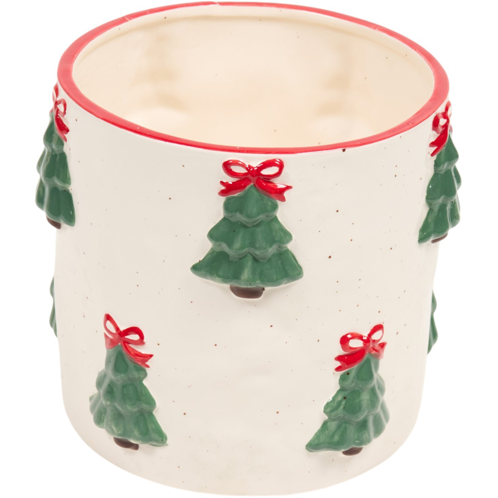 Embossed Christmas Tree Planter Image 1
