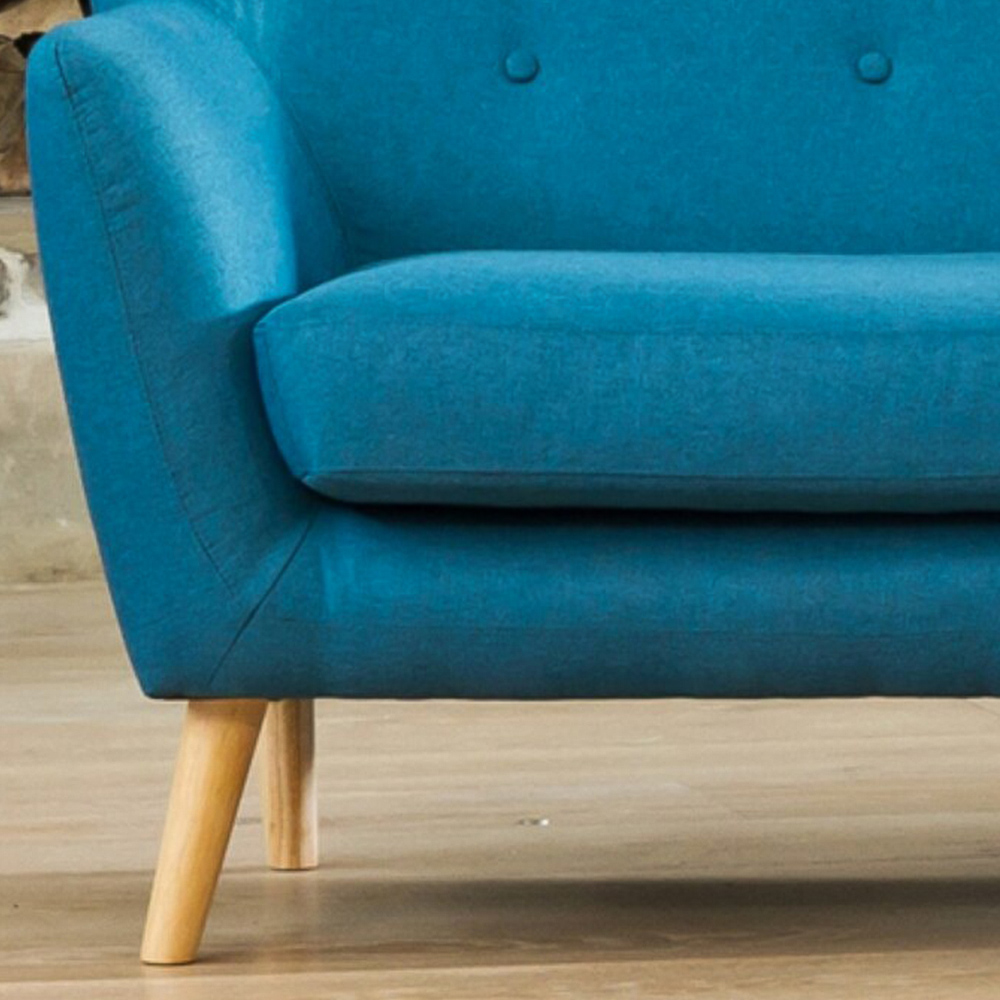 Lynwood 2 Seater Teal Fabric Sofa Image 2