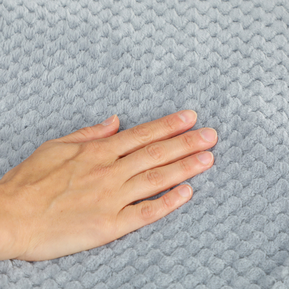 HOMCOM Grey Ultra Soft Velvet Electric Blanket Image 3