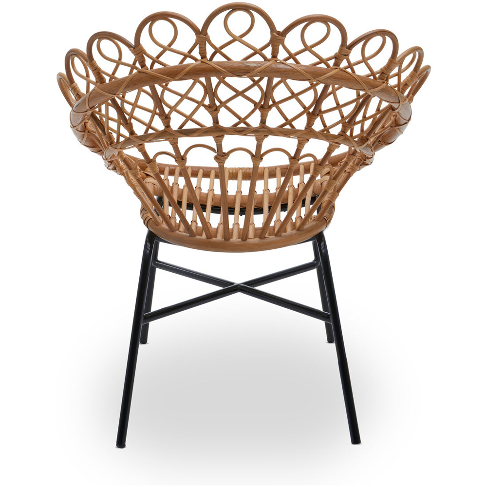 Premier Housewares Java Natural Rattan Peacock Chair Image 2