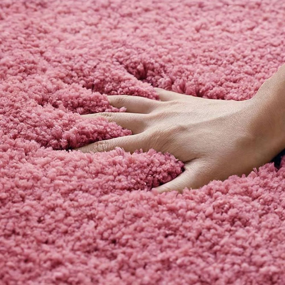 Allure Bath Fashions Rose Pink Microfibre Luxury Non-Slip Pedestal Mat 50 x 50cm Image 4