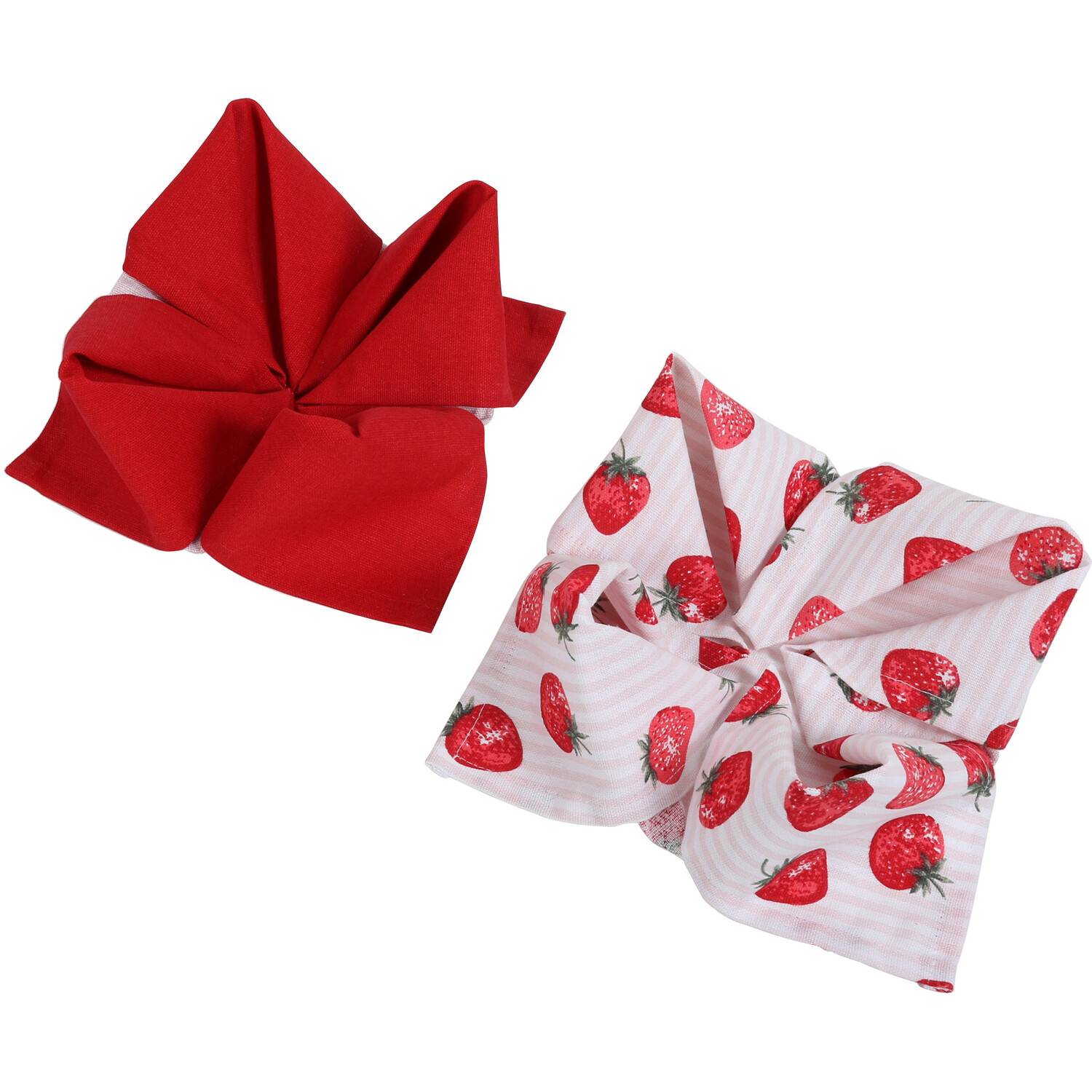 Pack of 2 Strawberry Napkins - Red Image 4
