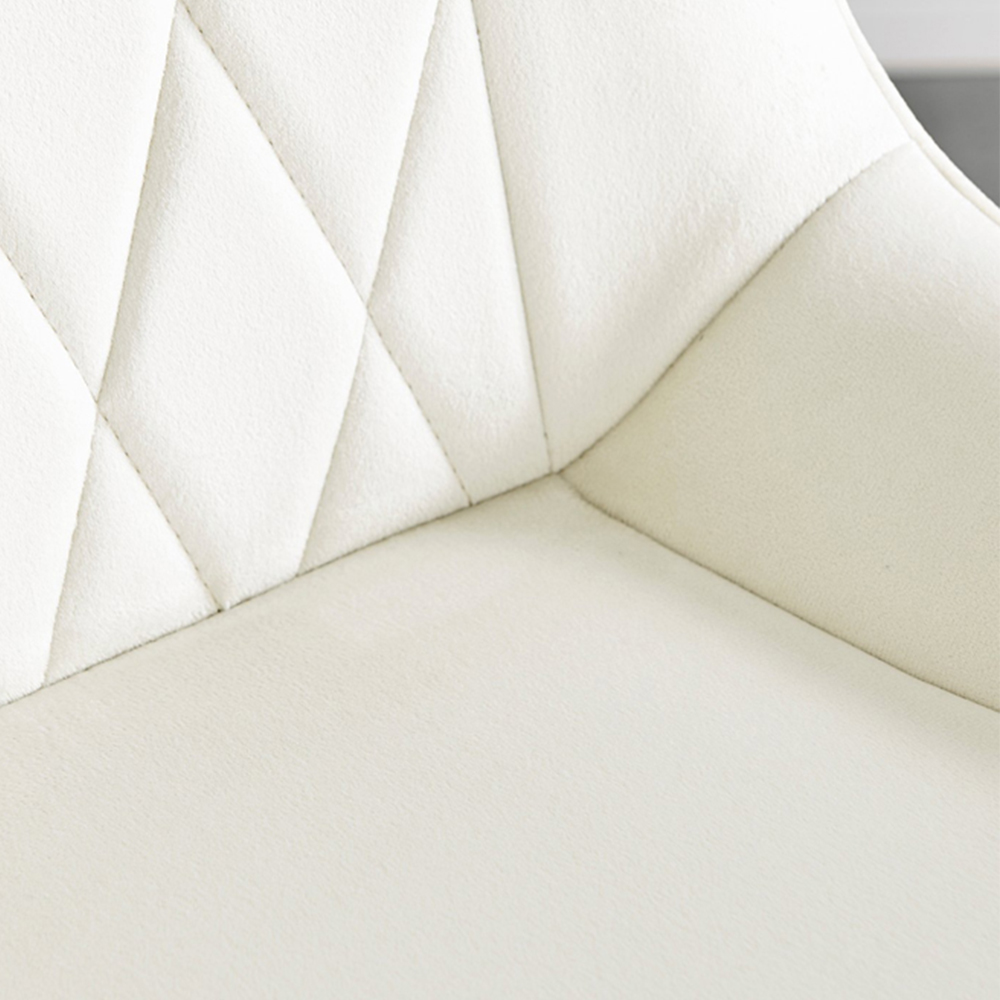 Furniturebox Lucia Cesano 6 Seater Dining Set Black Gloss and Cream Image 8