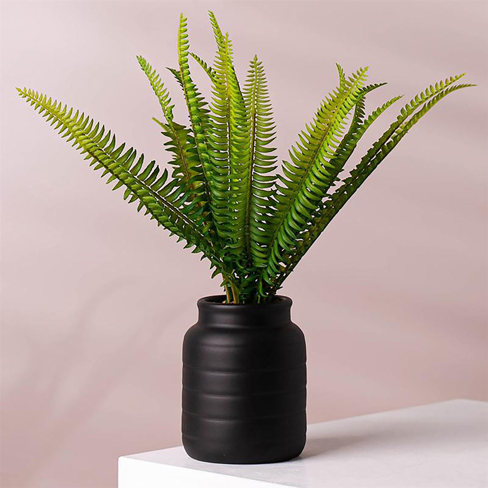 Leaf Black Vase Planter 13 x 14cm Image 2
