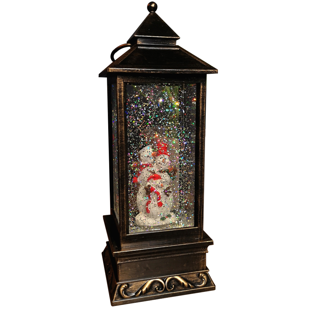 Samuel Alexander Light up SnowSwirl Snowman Lantern Christmas Decoration 29cm Image 1