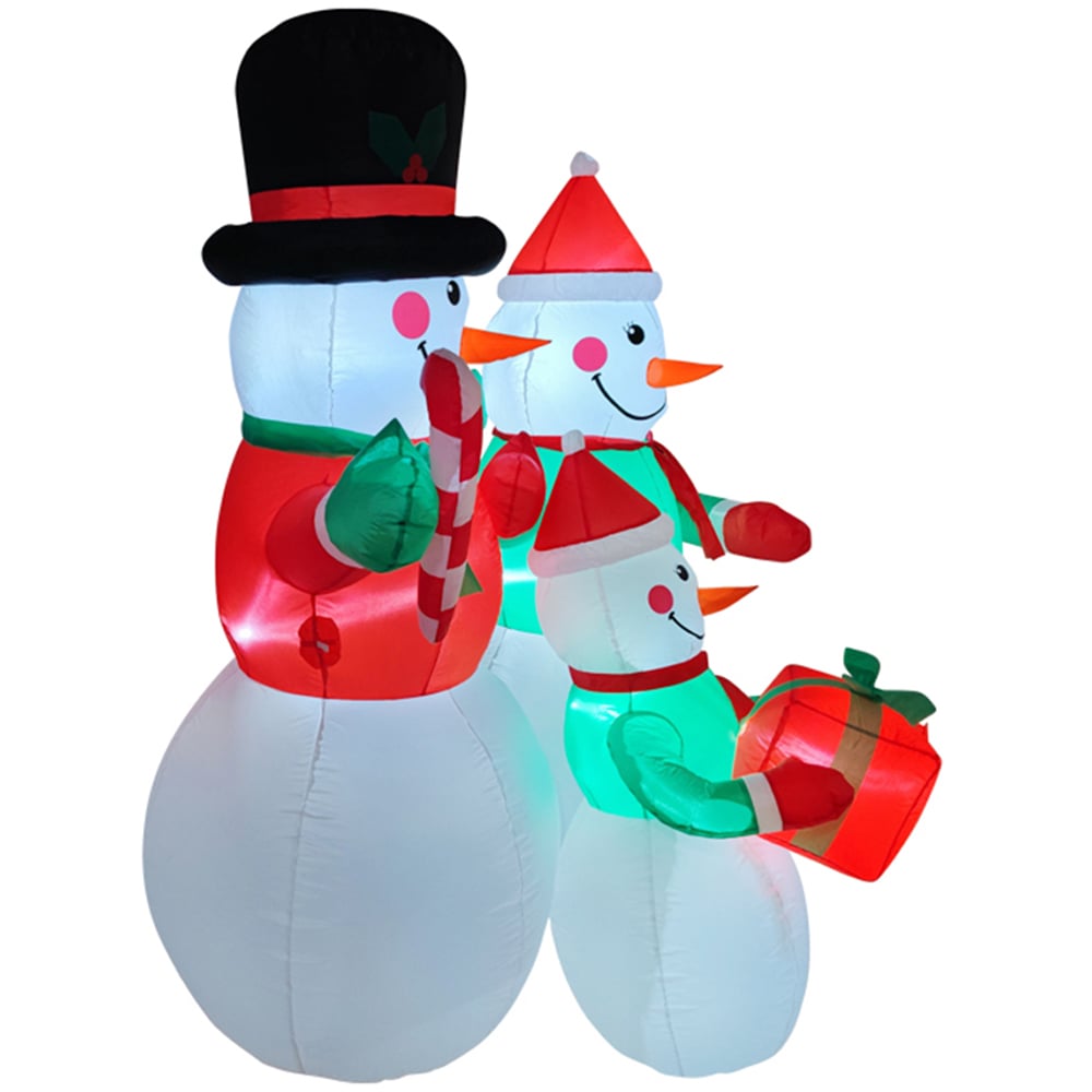 Living and Home Inflatable Snowman Family LED Christmas Decoration 5.9ft Image 3