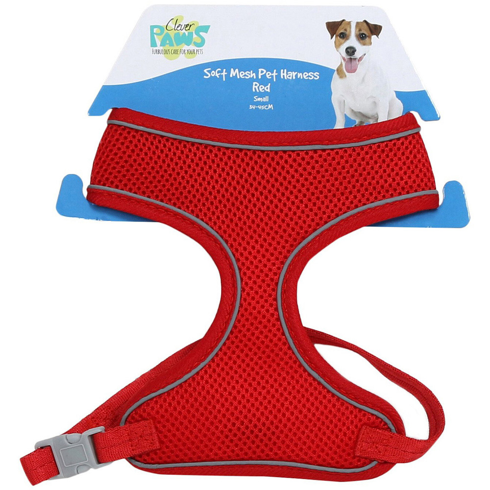 Soft Mesh Pet Harness - Red / Small Image