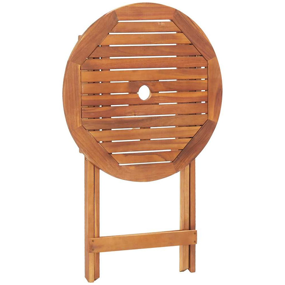 Walplus Brown Solid Acacia Wood Garden Table Image 4