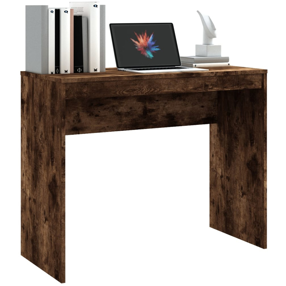 vidaXL Computer Desk Smoked Oak Image 3
