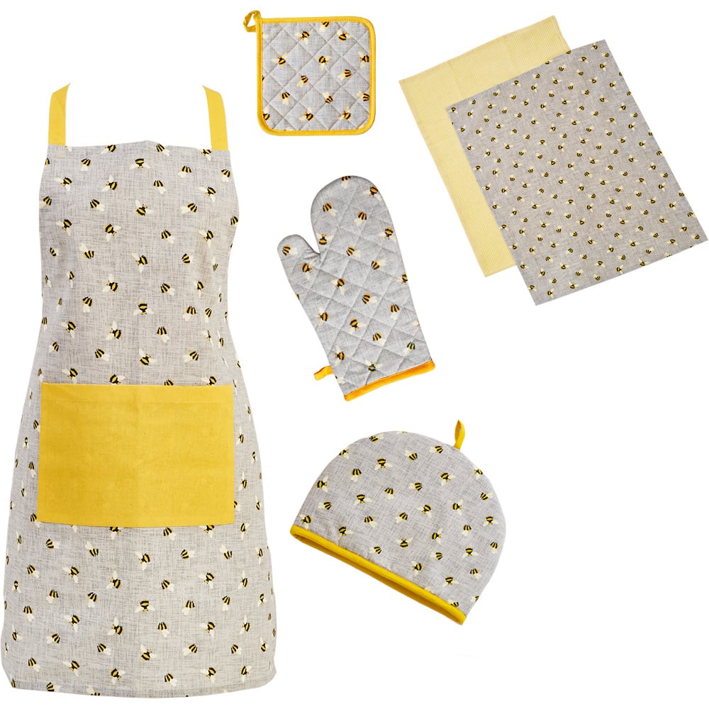 Highlands Homeware Bee Print Cooking Set Image 1