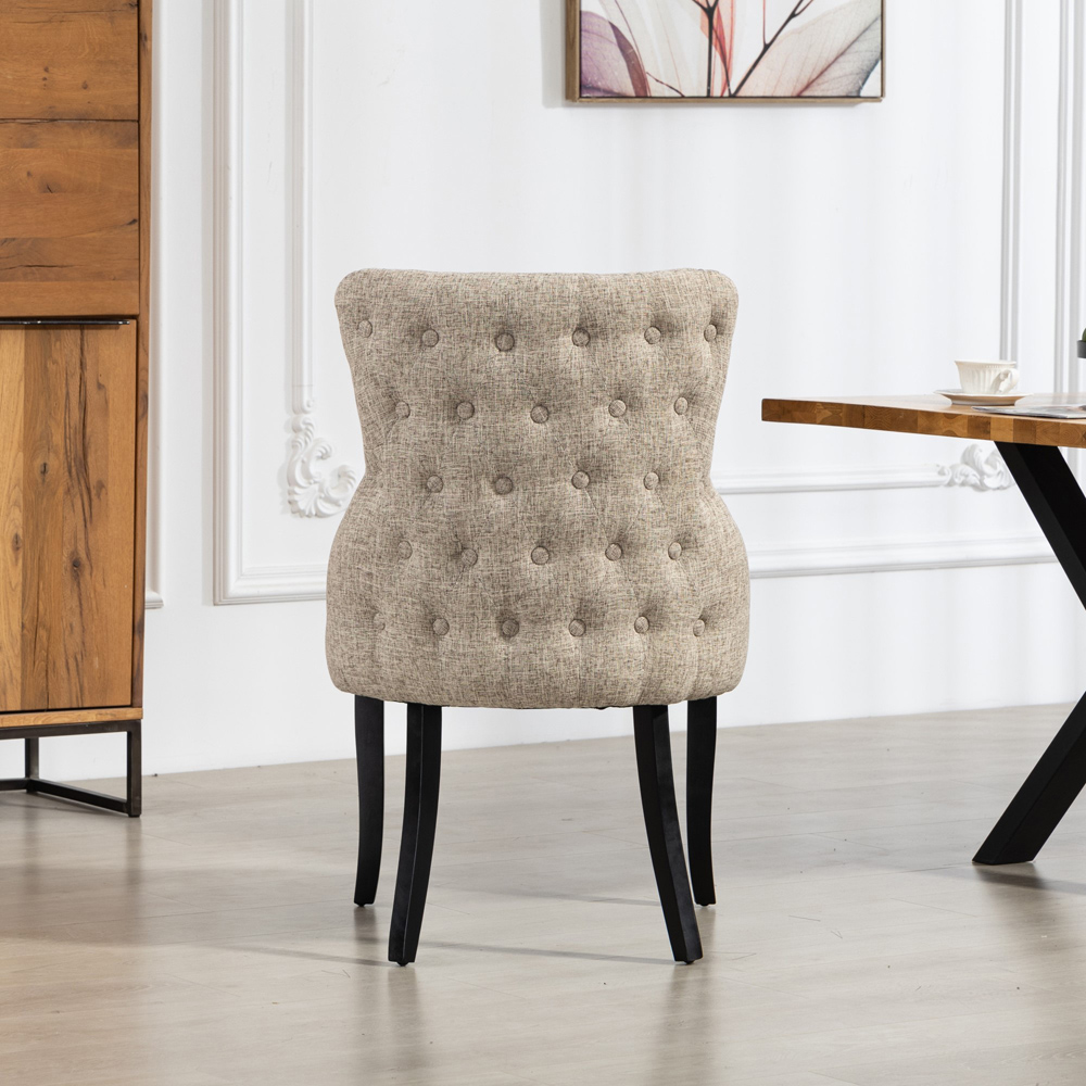 Artemis Home Rodello Set of 2 Light Brown Fabric Dining Chair Image 5