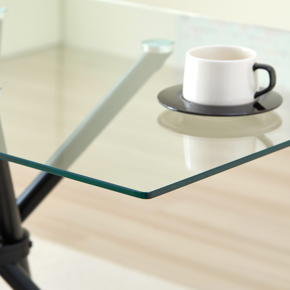 Indoor Living Miami Amelia 4 Seater Dining Set Black Image 2