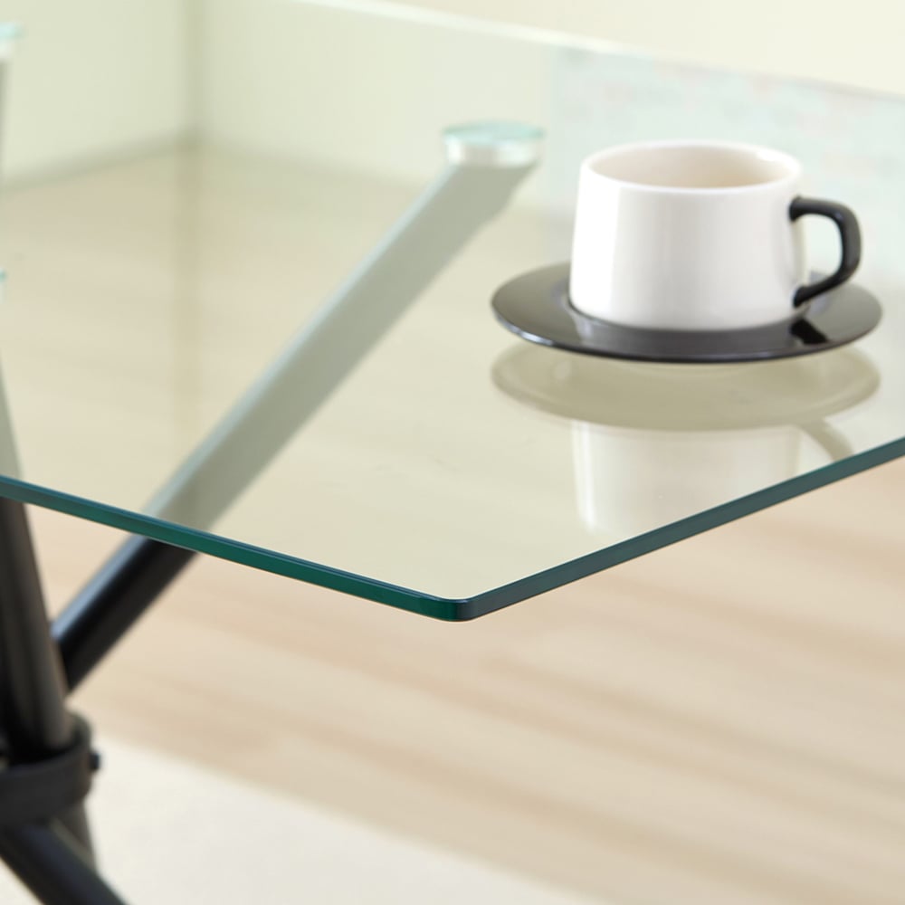 Indoor Living Miami Charlotte 4 Seater Dining Set Black Image 2