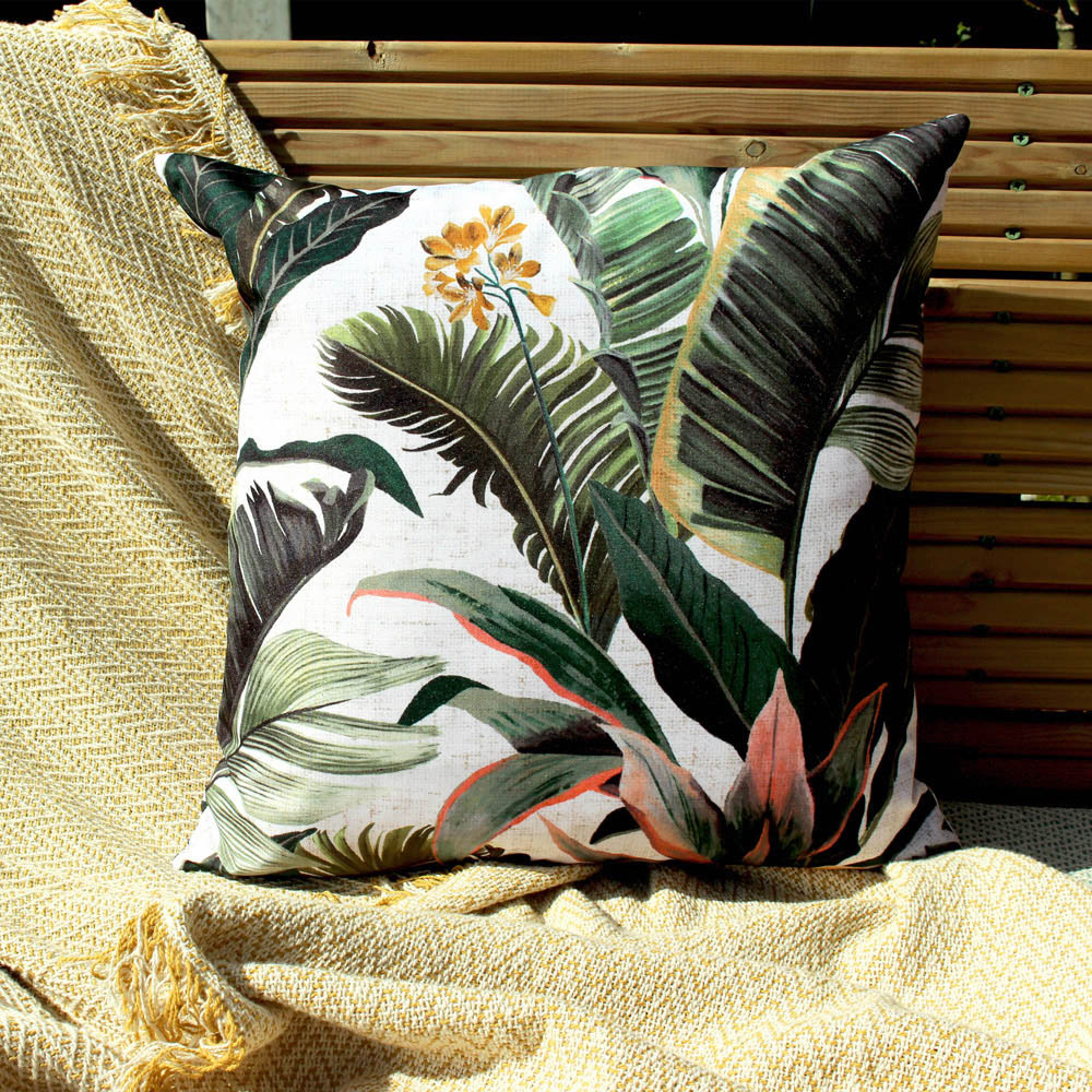 furn. Hawaii Tropical Multicolour UV and Water Resistant Outdoor Cushion Image 4
