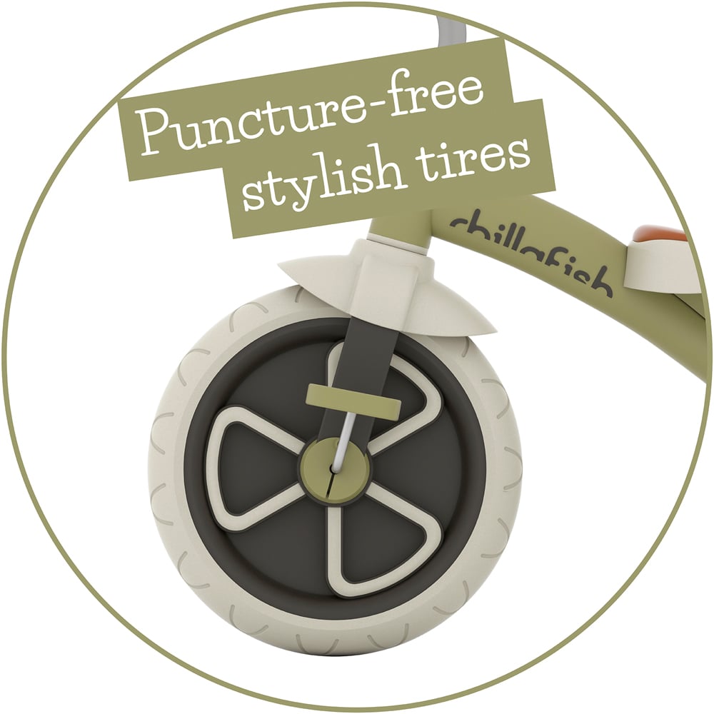 Chillafish Ziggy 12 inch Olive Tricycle Image 5