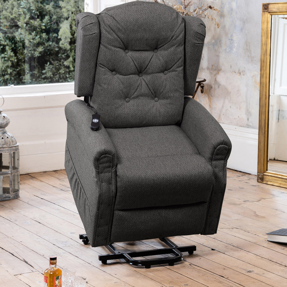Artemis Home Crawley Dark Grey Massage and Heat Electric Lift Assist Recliner Chair Image 4