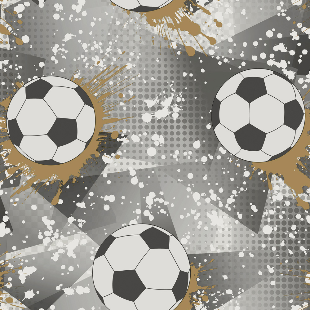 Holden Decor Football Frenzy Black and Gold Wallpaper Image 1