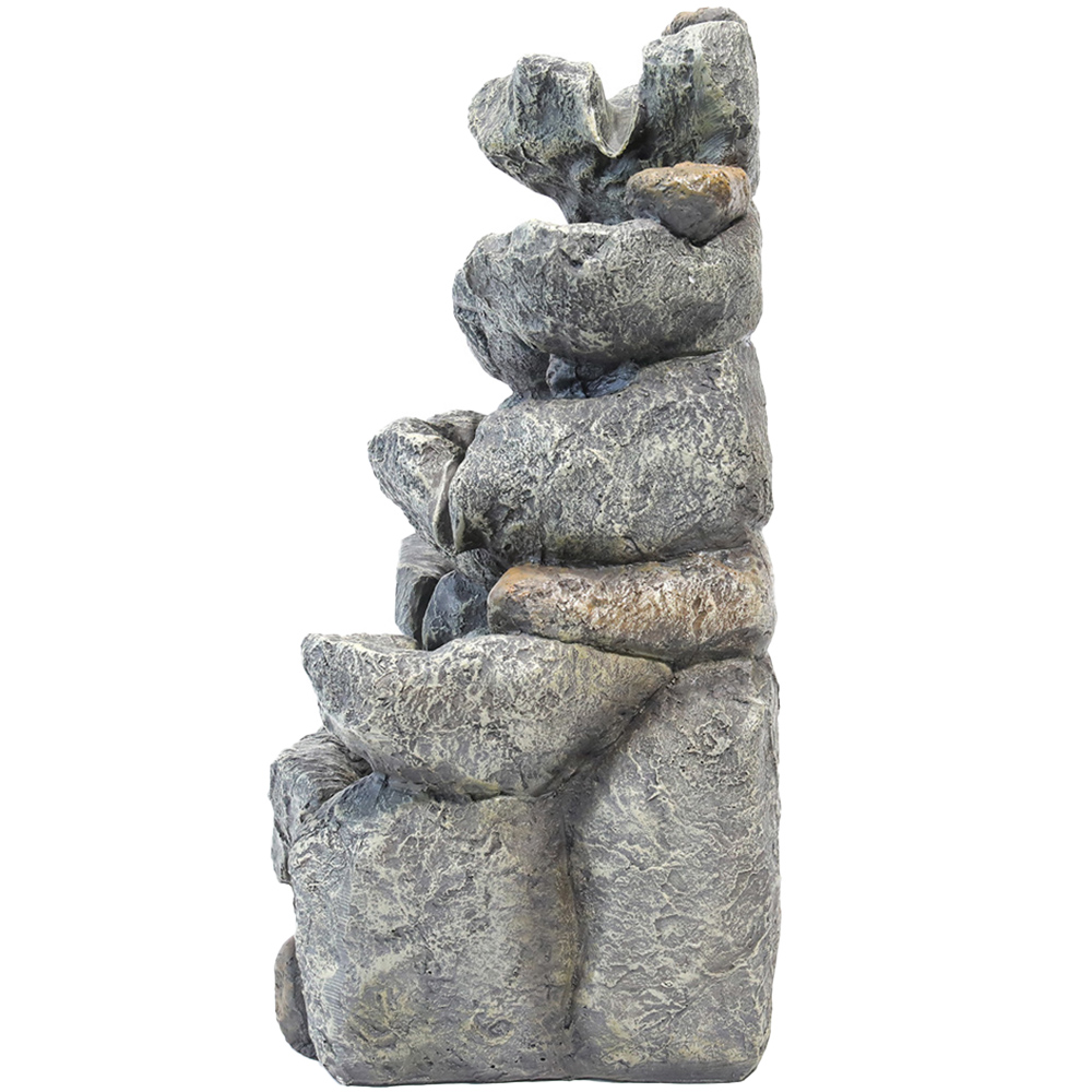 Living and Home Multi Tier Grey Rockery Fountain Image 3