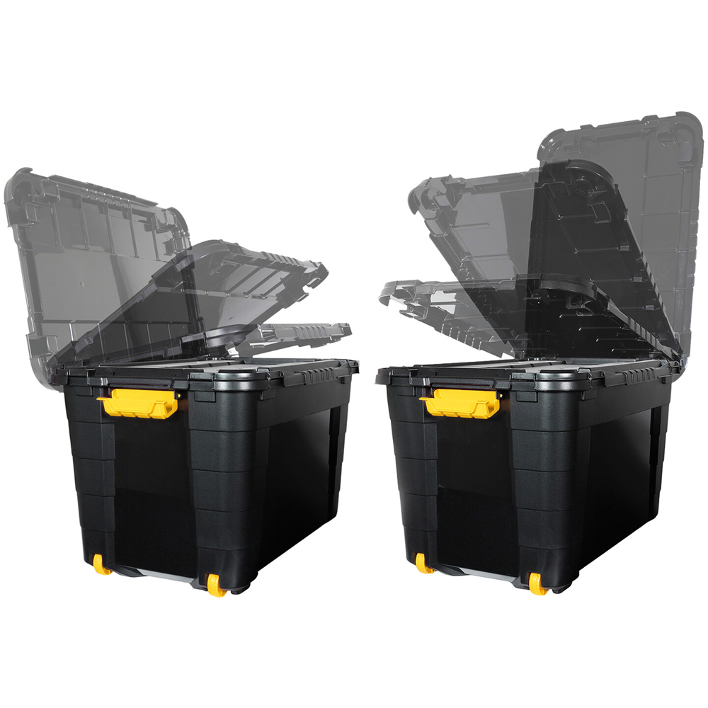 Flip and Store Box with Lid Black 60l Image 7