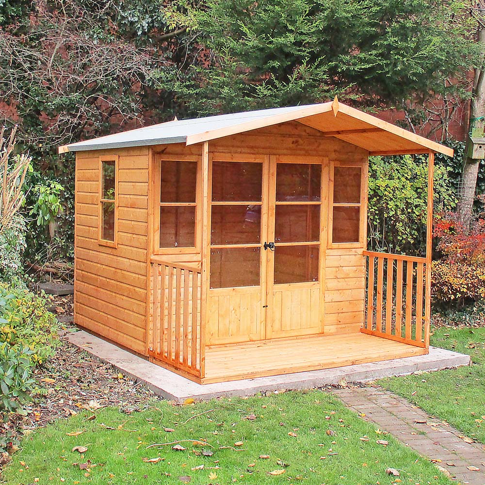 Shire Milton 8 x 9ft Double Door Shiplap Apex Summerhouse Image 2