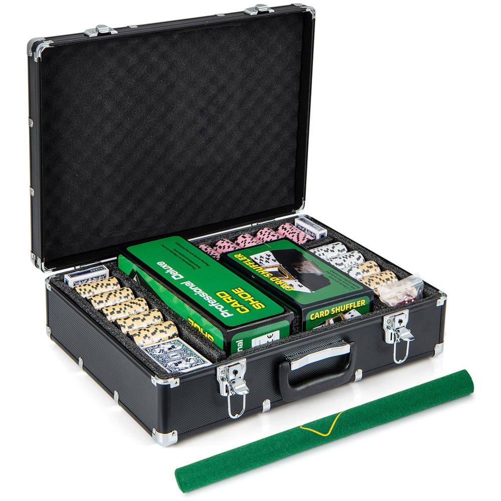 Costway Black 600 Piece Claytec Poker Chip Set Image 1