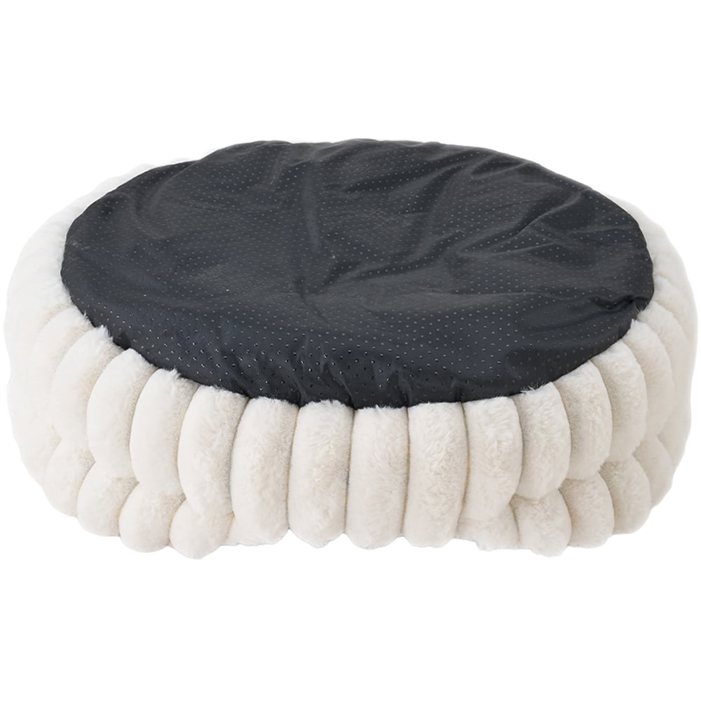 H&O Direct 60cm White Super Soft Faux Fur Pet Bed Image 5