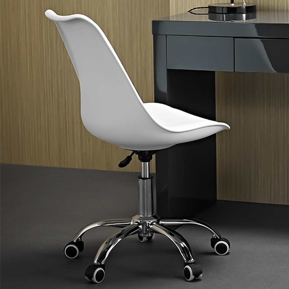Orsen White Swivel Office Chair Image 1