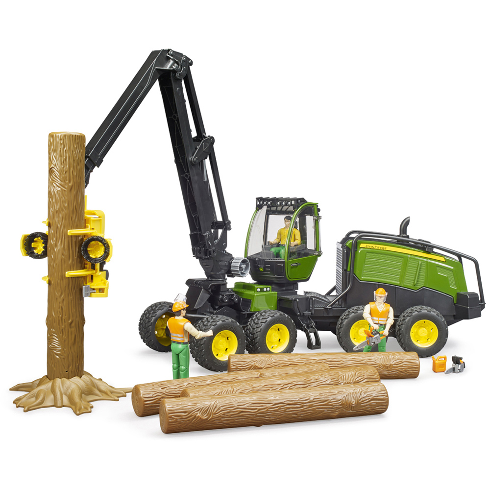 Bruder Kids John Deere 1270G Harvester Playset Model with Trunk Image 9