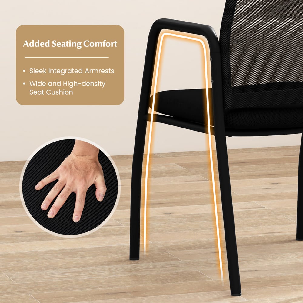Costway Ergonomic Black Mesh Office Chair Image 6