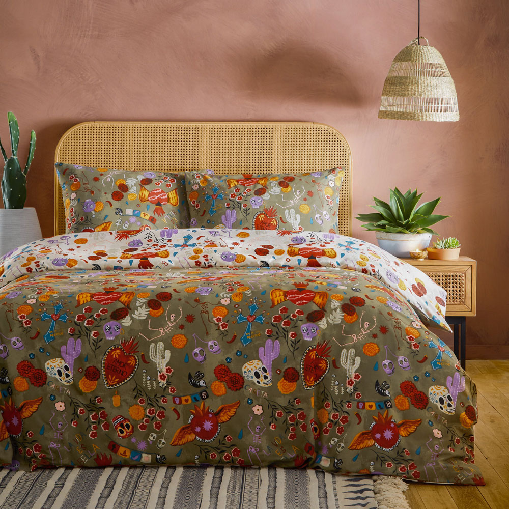furn. La Vida Single Multicolour Duvet Set Image 1