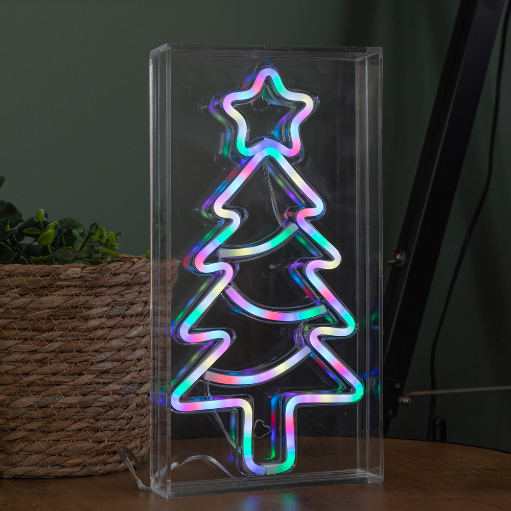 Samuel Alexander RGB LED Neon Flex Christmas Tree 30cm Image 1