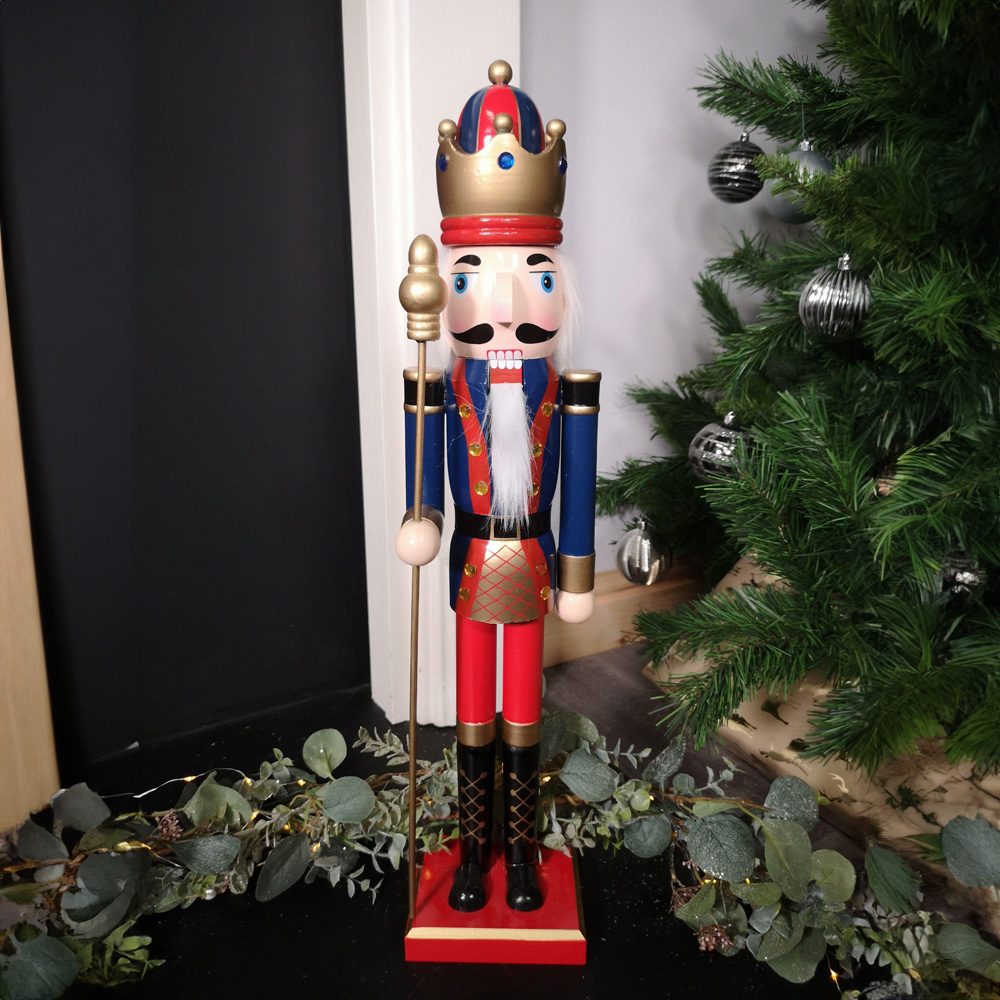 Samuel Alexander Traditional Wooden Nutcracker Soldier Decoration with Blue Body Image 4