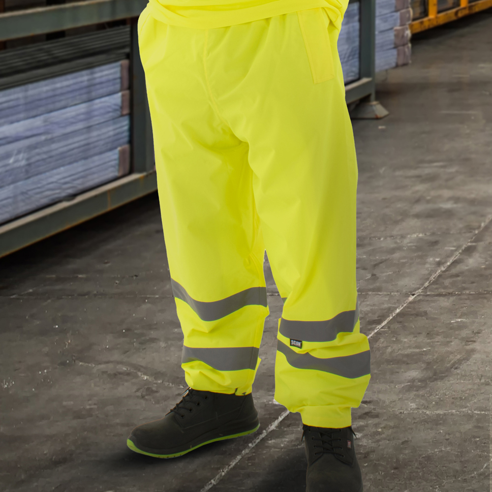 Scan Hi Visibility Motorway Trouser Medium Yellow Image 2