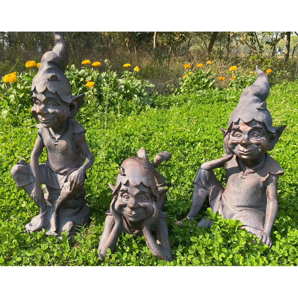 Inspirational Gifting Pixie Laying Polystone Resin Garden Ornament Image 7