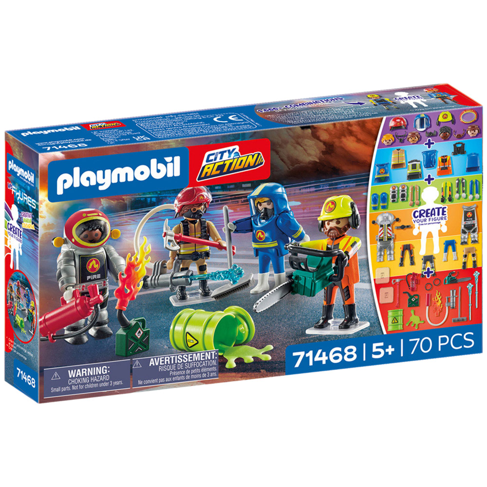 Playmobil My Figures Fire Rescue Playset 70 Piece Image 1
