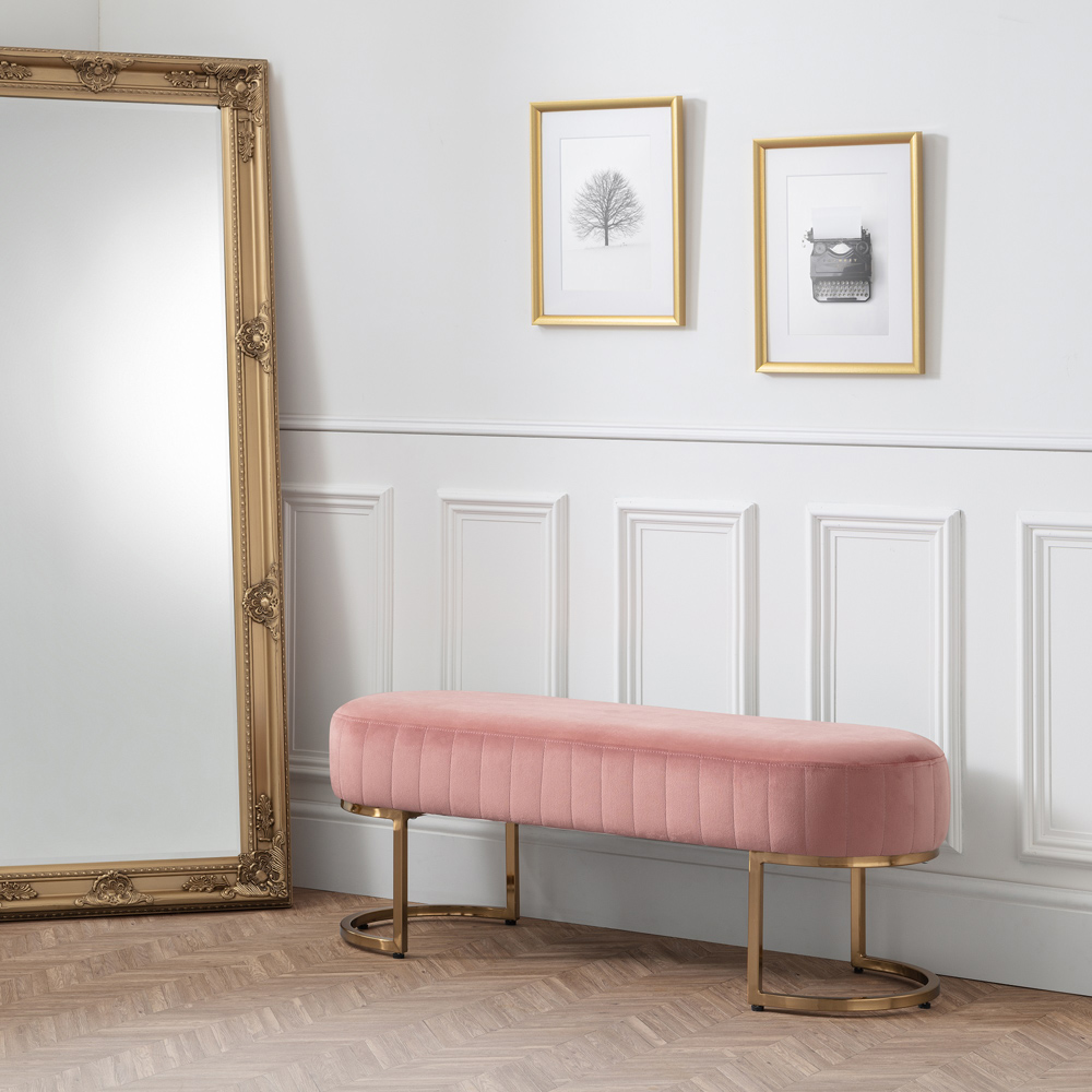 Julian Bowen Harrogate 2 Seater Pink Bench Image 5