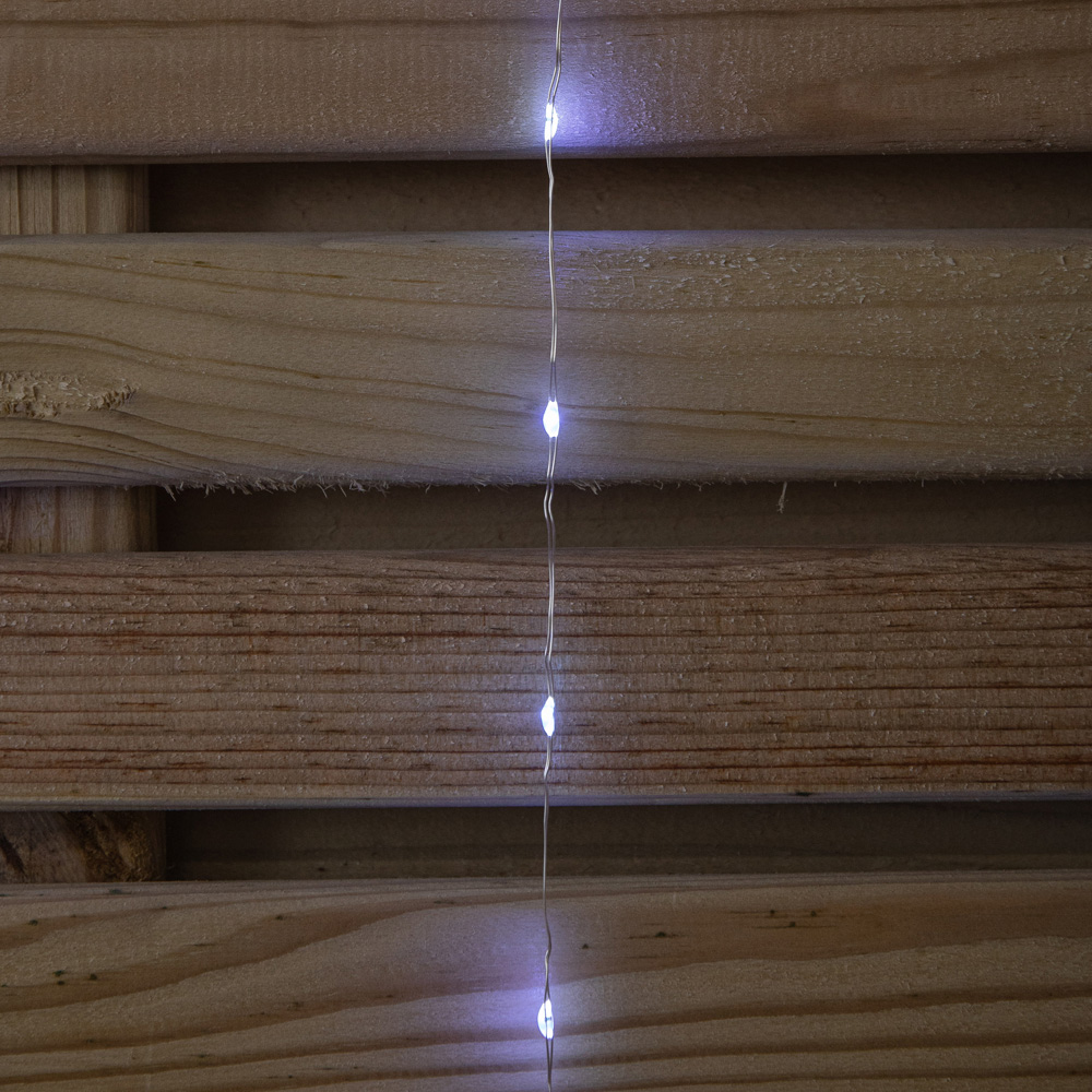 Samuel Alexander 303 White LED Star Pin Wire Christmas Curtain Lights 1.2 x 1.2m Image 7