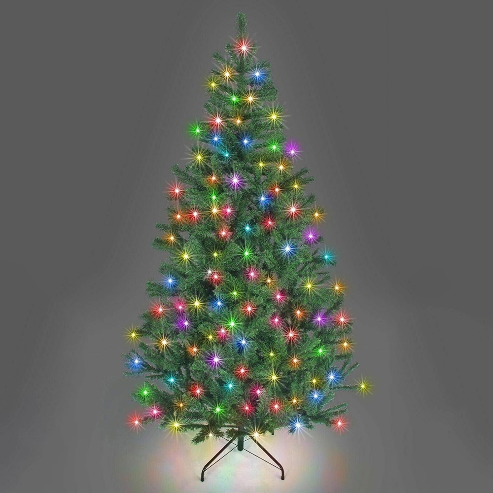 Shatchi Multicolour LED Pre-Lit Artificial Christmas Tree 10ft Image 2