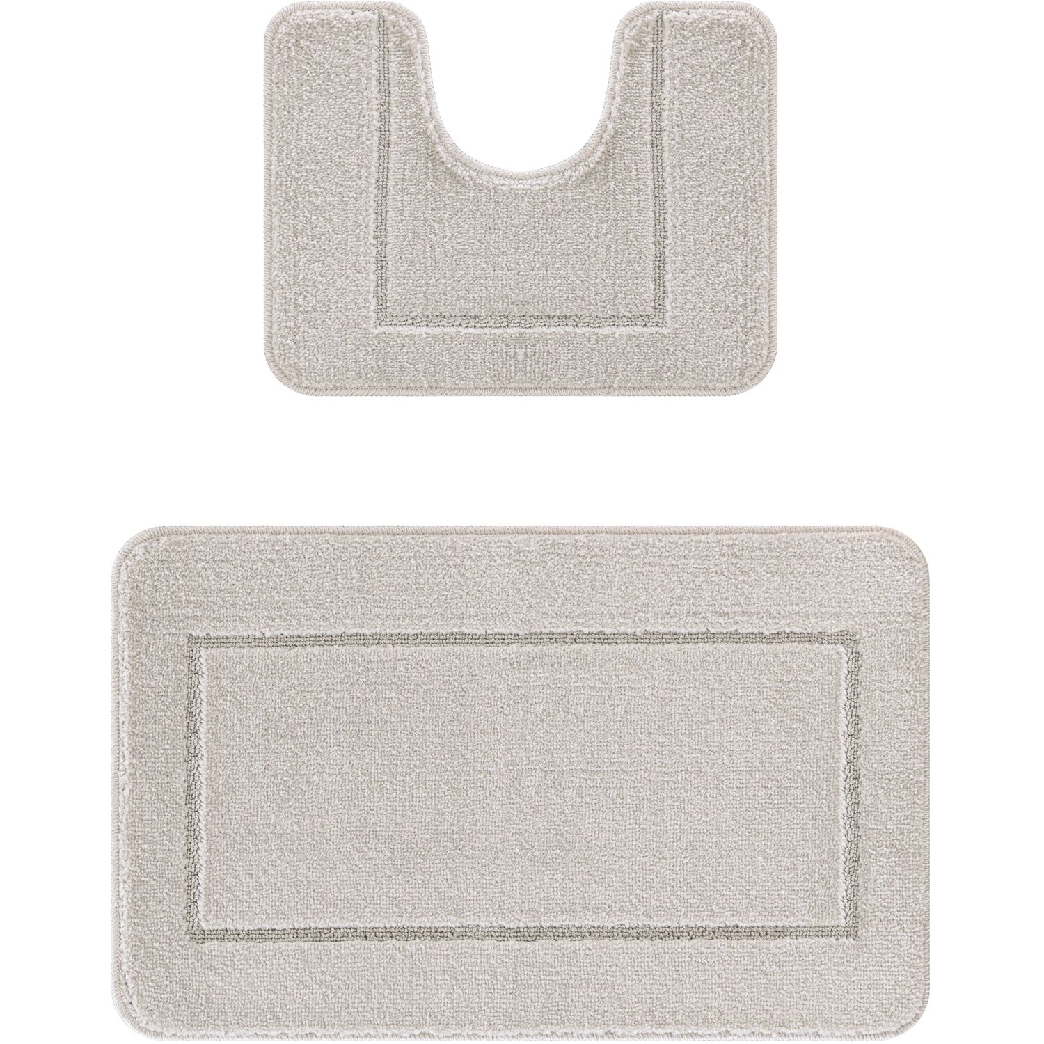 Chelsea 2 Piece Bath Mat Set - Silver Image 1