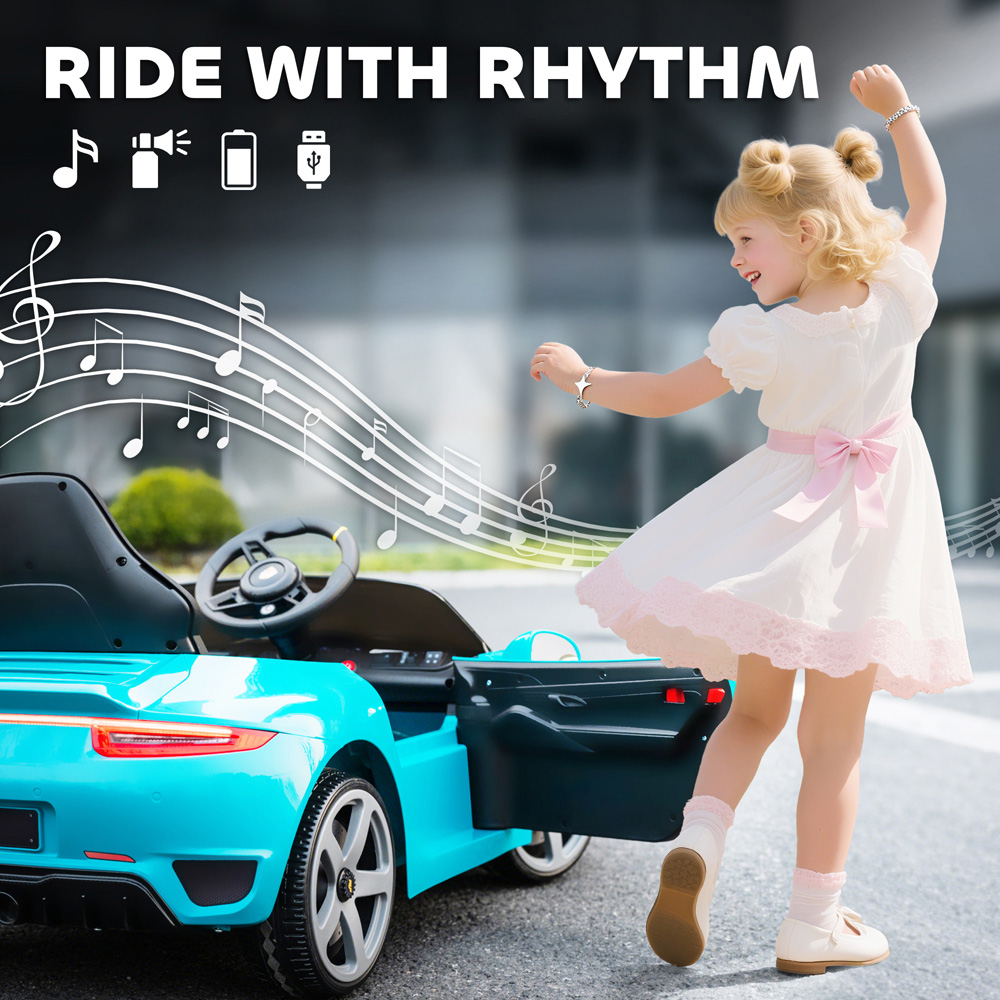 Tommy Toys RUF GT Blue Kids Electric Car 12V Image 7